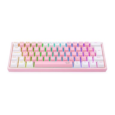 TECLADO GAMER REDRAGON K617 FIZZ RGB PINK/WHITE - 3