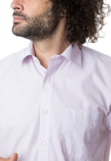 CAMISA LISA CUELLO SEMI ITALIANO - LILA - 44 - 2