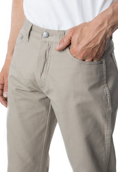 PANTALÓN HOMBRE KOTTING BEIGE CANVAS 5 BOLSILLOS - 1