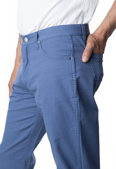 PANTALÓN HOMBRE KOTTING AZUL CANVAS 5 BOLSILLOS - 3