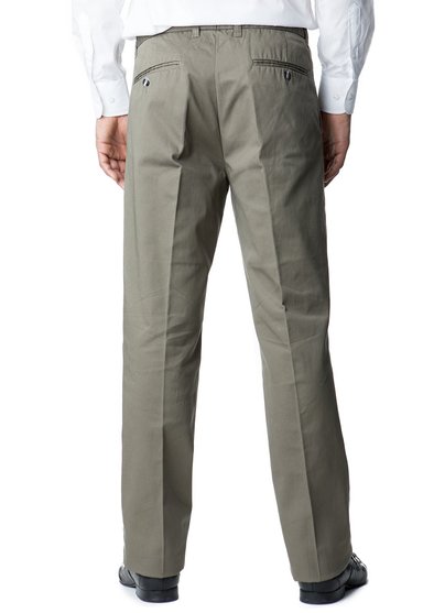 PANTALÓN HOMBRE KOTTING VERDE GABARDINA PINZADO - 2