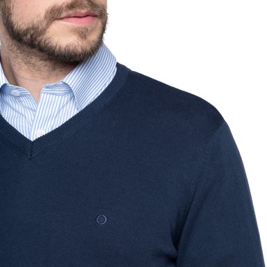 SWEATER HOMBRE CUELLO V VENECIA | AZUL MARINO - 3