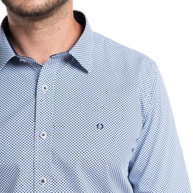 CAMISA TREVIRA ESTAMPADA SEVILLA | AZUL PETRÓLEO - 3