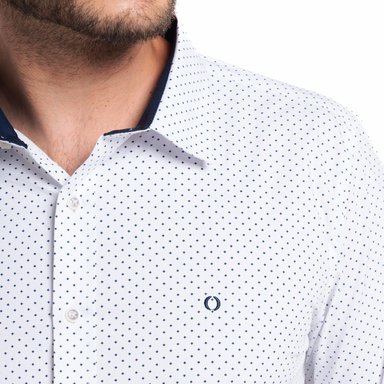 CAMISA TREVIRA ESTAMPADA SEVILLA | AZUL PETRÓLEO - 5