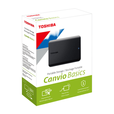 TOSHIBA DISCO DURO PORTATIL CANVIO BASICS 1TB HDD - NEGRO - 6