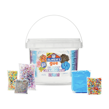 ELMER'S KIT SLIME GUE GLASSY CLEAR DELUXE BALDE 1.4L 5 TOPPINGS - 1