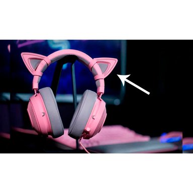 OREJAS KITTY RAZER RC21-01140300-W3M1 PARA AUDIFONOS KRAKEN QUARTZ - 2