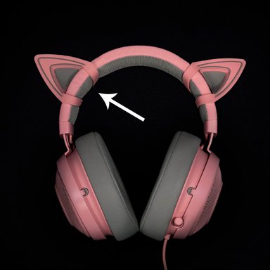 OREJAS KITTY RAZER RC21-01140300-W3M1 PARA AUDIFONOS KRAKEN QUARTZ - 3