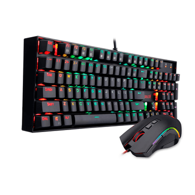 KIT GAMER UNIVERSAL REDRAGON TECLADO MECÁNICO MITRA + MOUSE GRIFFIN - 1