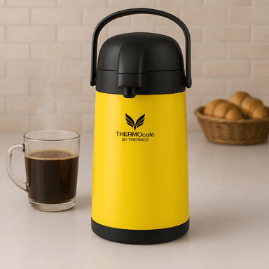 TERMO SIFON ACERO INOXIDABLE 1.9LT AMARILLO THERMOS CLN-19SU - 8