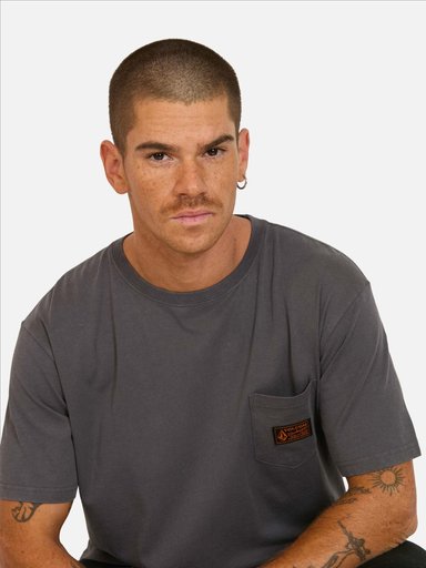 POLERA MC CURB GRIS HOMBRE VOLCOM - 1