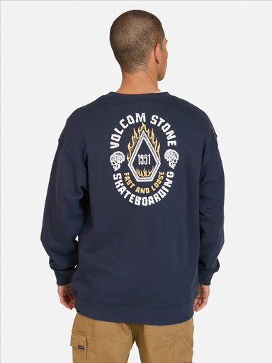 POLERON CR ROUNDABOUTCREEW AZUL HOMBRE VOLCOM - 2