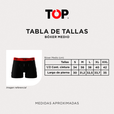 PACK 7 BÓXER ALGODÓN HOMBRE TOP MULTICOLOR MEDIO C6 - 9