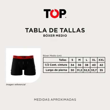 PACK 3 BÓXER MICROFIBRA HOMBRE TOP NEGRO MEDIO C11 - 5