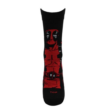 PACK 2 CALCETINES ALGODÓN HOMBRE TOP NEGRO LARGOS MARVEL DEADPOOL - 3