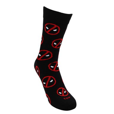 PACK 2 CALCETINES ALGODÓN HOMBRE TOP NEGRO LARGOS MARVEL DEADPOOL - 4