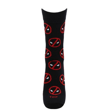 PACK 2 CALCETINES ALGODÓN HOMBRE TOP NEGRO LARGOS MARVEL DEADPOOL - 5