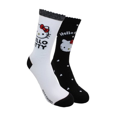 PACK 2 CALCETINES ALGODÓN MUJER TOP MULTICOLOR LARGOS HELLO KITTY C2 - 1