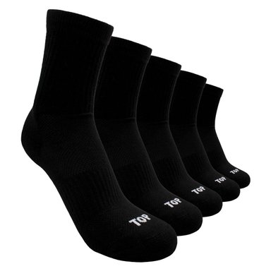 CALCETINES NIÑO DEPORTIVOS LARGOS NEGROS PACK 5 C1 TOP - 1
