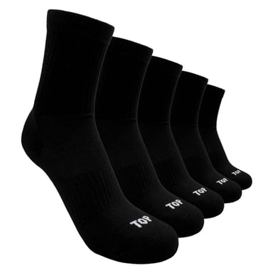 CALCETINES NIÑO DEPORTIVOS LARGOS NEGROS PACK 5 C1 TOP - 1