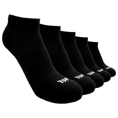 CALCETINES NIÑO DEPORTIVOS TOBILLEROS NEGROS PACK 5 C1 TOP - 1