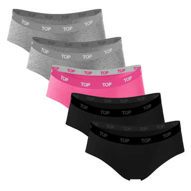 CALZÓN PANTALETAS ALGODÓN CON ELÁSTICO PACK 5 TOP - 2