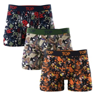 BÓXER MEDIO ALGODÓN NARUTO SHIPPŪDEN PACK 3 C2 TOP - 1