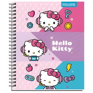 PACK X 10 CUADERNOS UNIVERSITARIOS PROARTE 100 HOJAS CUADRICULADOS HELLO KITTY - 6