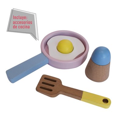 COCINA DE MADERA VERDE + ACCESORIOS 45X26X65 CMS GAMEPOWER - 3