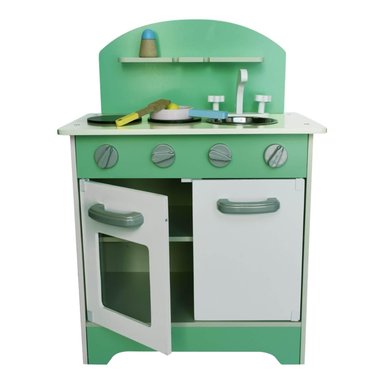 COCINA DE MADERA VERDE + ACCESORIOS 45X26X65 CMS GAMEPOWER - 4
