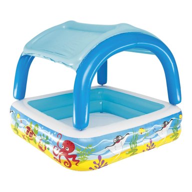 PISCINA INFLABLE BESTWAY 52192 MULTICOLOR CON TOLDO DESMONTABLE 140X140X114 CM - 1
