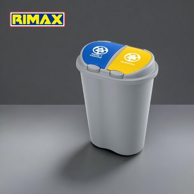BASURERO RIMAX 50 L 2 ENTRADAS GRIS 49X35X63 CM - 2