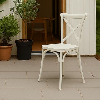 SILLA PLASTICO APILABLE DECO COPENHAGEN BLANCA ESCANDINAVIA - 6