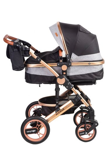 COCHE VOYAGE ALEMAR CON SILLA AUTO BLACK NEGRO - 3