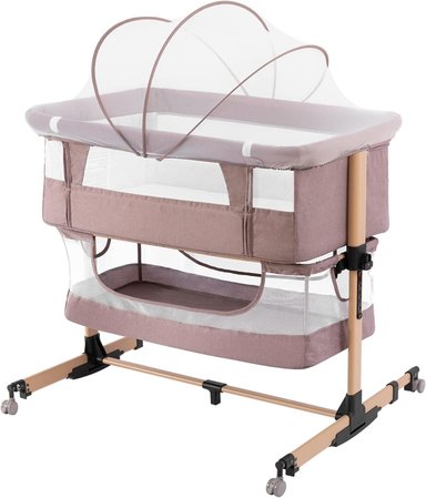 CUNA COLECHO VOYAGE SLEEPSIDE KAKI ACERO BEIGE - 1