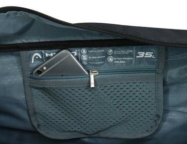 BOLSO DEPORTIVO HEAD NYLON NEGRO PLATA NEW COMBAT 35 - 3