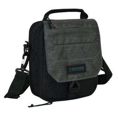 BOLSO POUCH BOXING MELANGE REVERSE GRIS OSCURO - 1