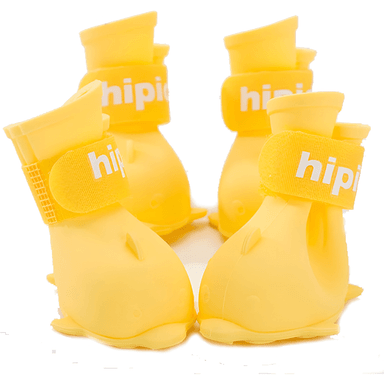 ZAPATOS PERROS MATERIAL IMPERMEABLE SILICONA CRUSEC AMARILLO - 1