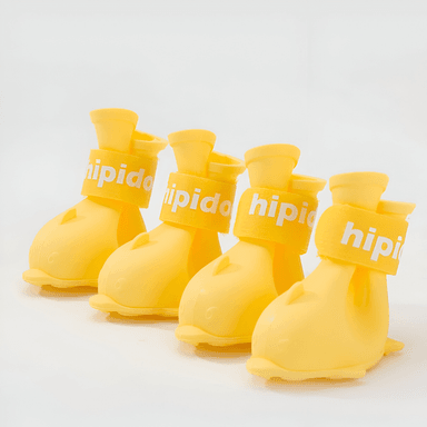 ZAPATOS PERROS MATERIAL IMPERMEABLE SILICONA CRUSEC AMARILLO - 4