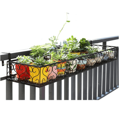 JARDINERA EXTERIOR DE BARANDILLA PARA BALCÓN 50X20X12 CM - 2