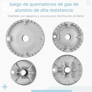 JUEGO 4 QUEMADORES Y TAPAS DE COCINA A GAS - 5