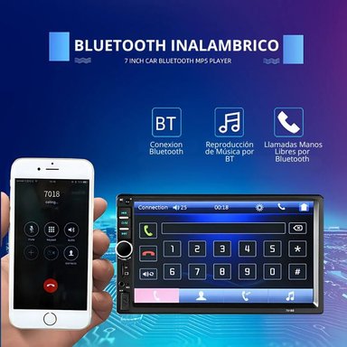 RADIO PANTALLA TÁCTIL PARA AUTOS 7" PULGADAS BLUETOOTH - 7