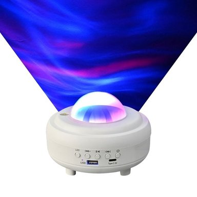 LÁMPARA PROYECCIÓN CIELO ESTRELLADO ONDAS DE AGUA BLUETOOTH - 1