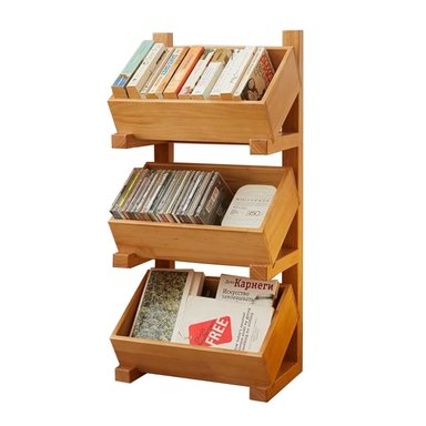 ESTANTE DE MADERA MACIZA 3 NIVELES COCINA EXHIBICION - 1