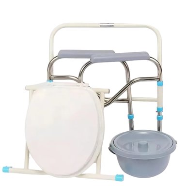 ASIENTO SILLA PORTATIL INODORO DUCHA BAÑO PARA ADULTO MAYOR - 3