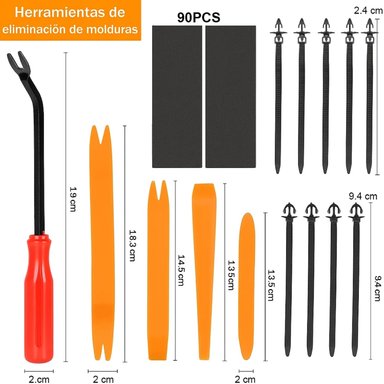KIT 725 PIEZAS CLIP BROCHE RETENCION AUTO FIJACION TAPABARRO - 5