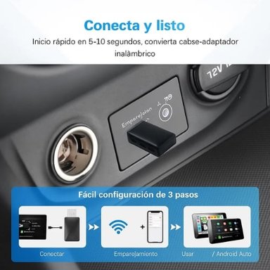 ADAPTADOR CARPLAY INALAMBRICO USB CONEXION AUTOMATICA - 5