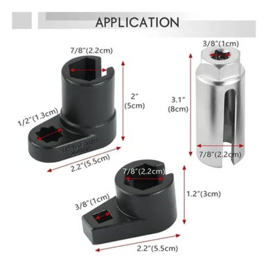 Kit Dados Sensor Extractor De Oxigeno 7/8 22mm Automotriz - 2