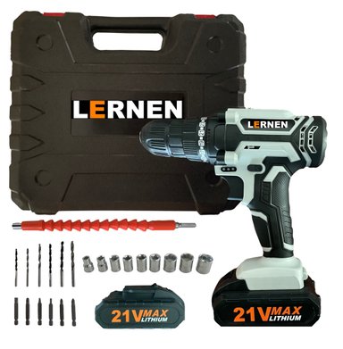 PACK LERNEN PACKTC135 TALADRO INALÁMBRICO 21 V 2BATERÍAS + SET HERRAMIENTAS - 2