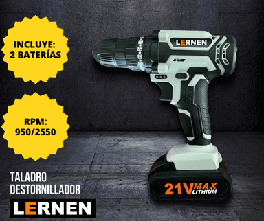 PACK LERNEN PACKTC135 TALADRO INALÁMBRICO 21 V 2BATERÍAS + SET HERRAMIENTAS - 3